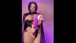Hidori Rose S Raven uses a vibrator to masturbate