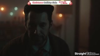 Ashley, the evil Krampus, finds her latest victim and gleefully fucks him
